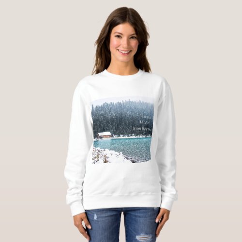Peaceful Winter Lake Louise Sweatshirt