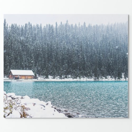 Peaceful Winter Lake Louise Wrapping Paper