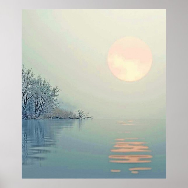 Peaceful Winter Morning Art Poster (Front)