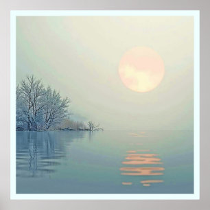 Peaceful Winter Morning Art Poster
