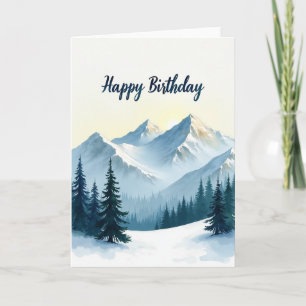 Peaceful Winter Peaks Card
