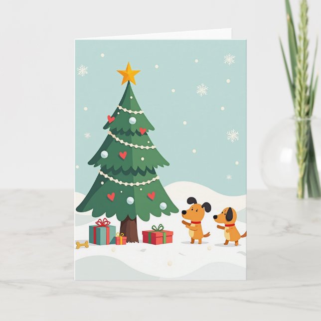 Peaceful Winter Tree Card (Front)