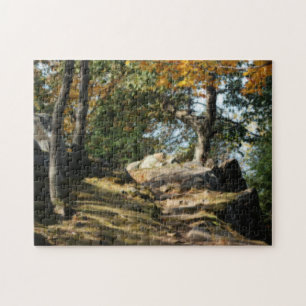 Peaceful Woodland Path Nature Orton Effect Jigsaw Puzzle