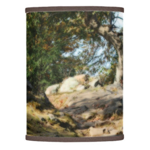 Peaceful Woodland Path Nature Orton Effect Lamp Shade
