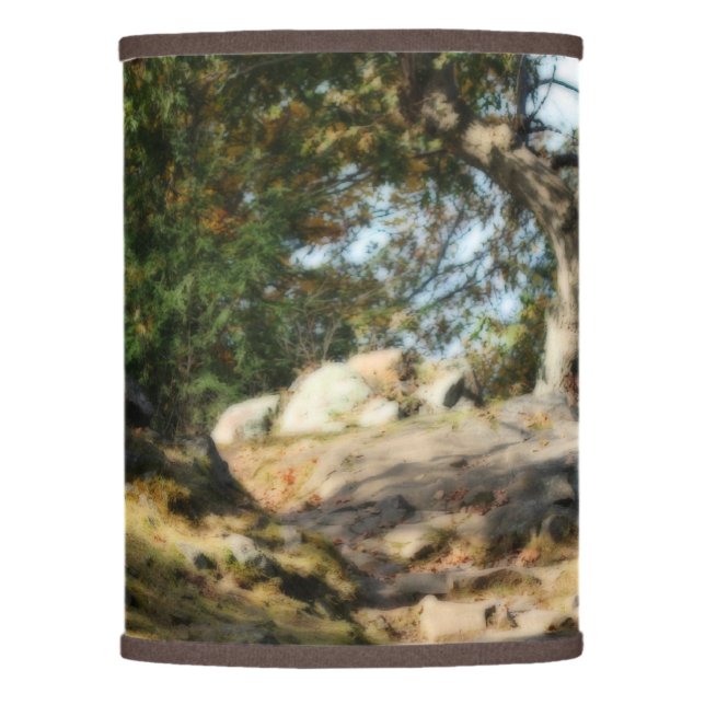 Peaceful Woodland Path Nature Orton Effect  Lamp Shade (Front)