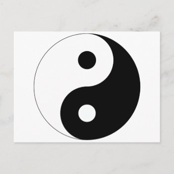 Peaceful Yin Yang Postcard by joacreations at Zazzle