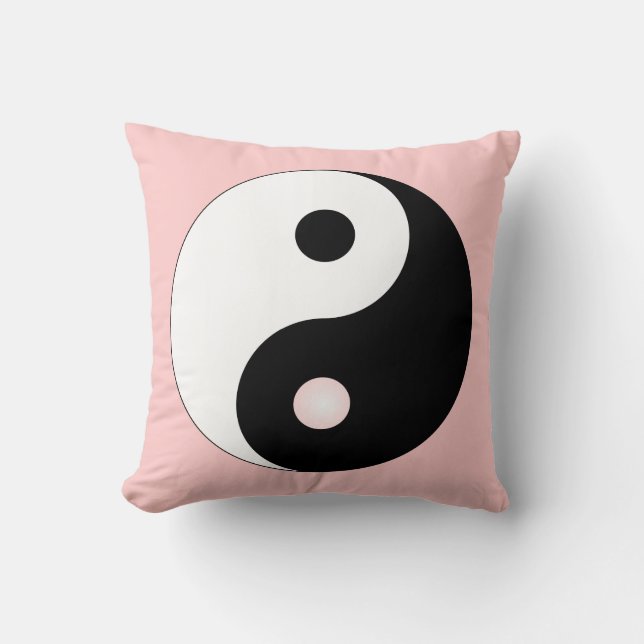 Peaceful Yin Yang Throw Pillow (Front)