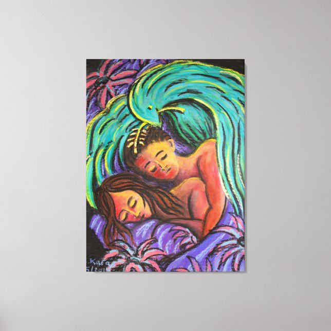 Peacefully Dreaming Couple Canvas Print (Front)