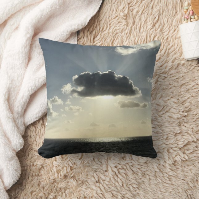 Peacefully drift away on a cloud throw pillow (Blanket)
