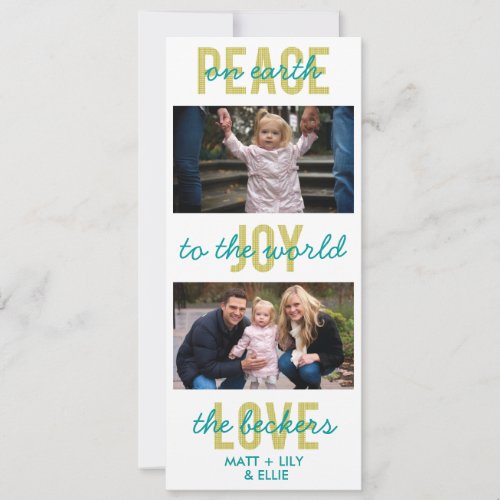 PeaceJoyLove Holiday Photo Card