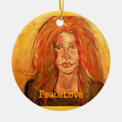 PeaceLove art Ceramic Ornament