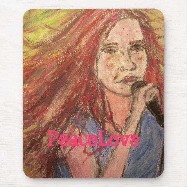 PeaceLove Rocker Girl Mouse Pad (Front)