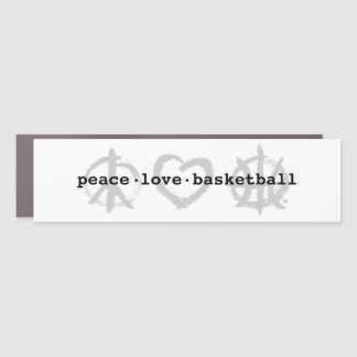 PeaceLoveBasketball Car Magnet