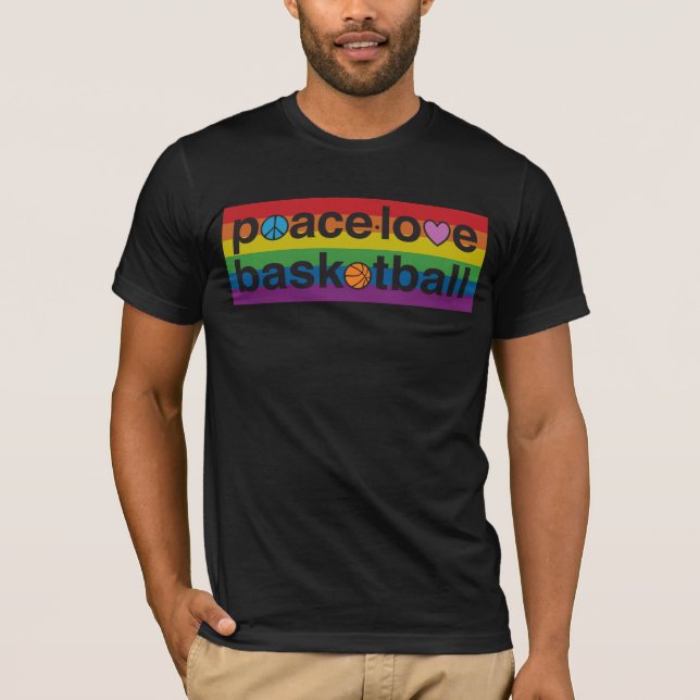 PeaceLoveBasketball PRIDE Amer Apparel Shirt (blk) (Front)