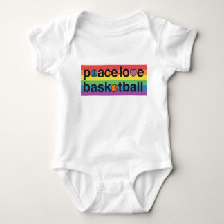 PeaceLoveBasketball PRIDE Baby Bodysuit (white)