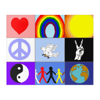 peaceloveunity Mosaic Acrylic Print