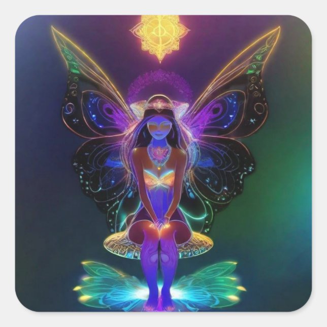 Peacepixy Business card Square Sticker (Front)