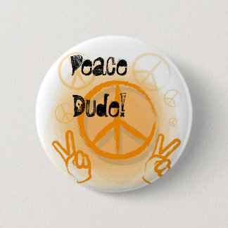 Peaces sign pinback button