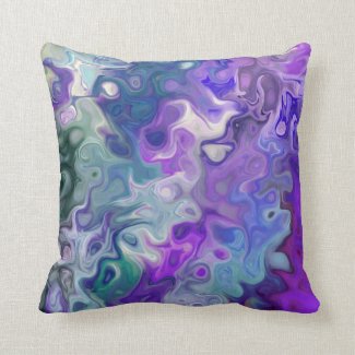 Peacfully Dreamy Purple swirls modern abstract 33 Throw Pillow