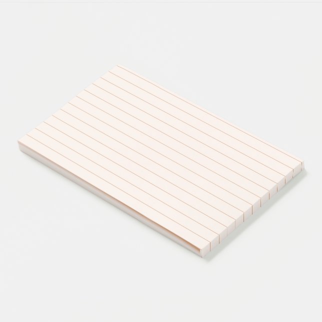 Peach Aesthetic Wide Lined Notes  (Angled)