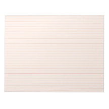 Peach Aesthetic Wide Lined Paper Notepad