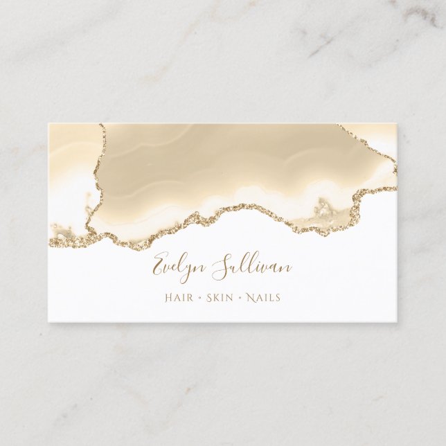 peach agate business card (Front)