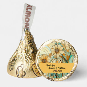 Peach and Beige Floral Abstract Hershey®'s Kisses®