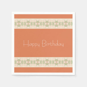 Peach And Beige Napkins
