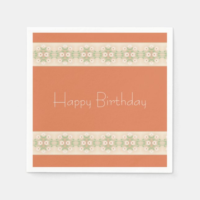 Peach And Beige  Napkins (Front)