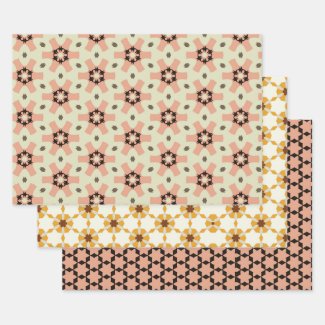 Peach and black Paper pack 5 