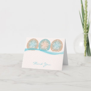 Peach and Blue Sand Dollars Beach Thank You