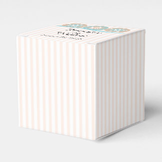 Peach and Blue Sand Dollars Beach Wedding Favor Boxes