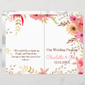 Peach and Coral Floral Spring Wedding (Front/Back)