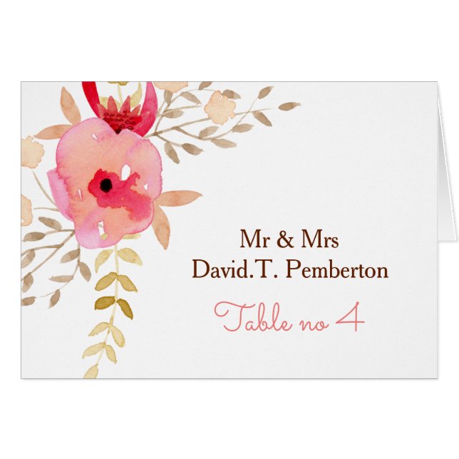 Peach and Coral Floral Spring Wedding (Front Horizontal)