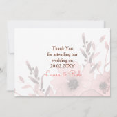 Peach and Coral Floral Spring Wedding Invitation (Back)