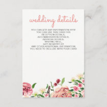 Peach and Coral Flowers Floral wedding cards