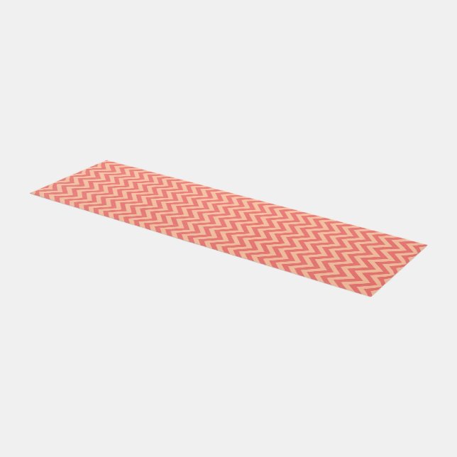 Peach and Cranberry Chevron Runner (Front (Vertical))