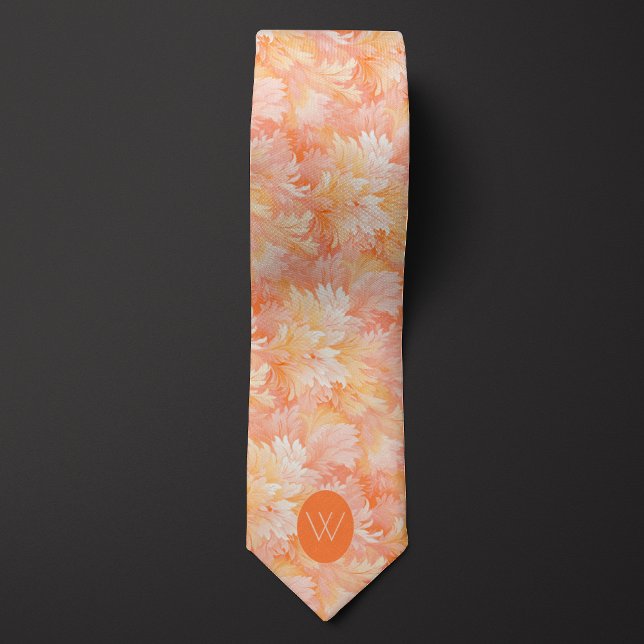 Peach and Cream Botanical Neck Tie (Creator Uploaded)