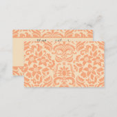 Peach and Cream Damask Wedding Gift Registry Cards (Front/Back)