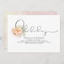Peach and Cream Floral Script Baby Shower Invitation