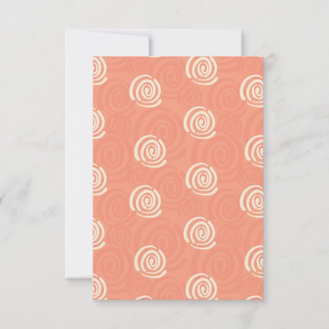 Peach and Cream Swirls Flat Card (Front)