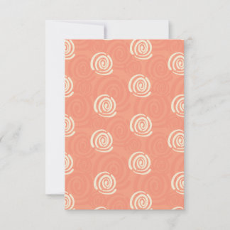 Peach and Cream Swirls Flat Card