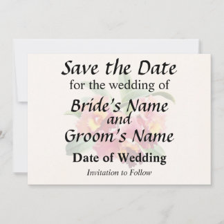 Peach and Crimson Cattleya Orchids Save The Date