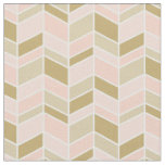 Peach and Gold Herringbone Chevron Fabric