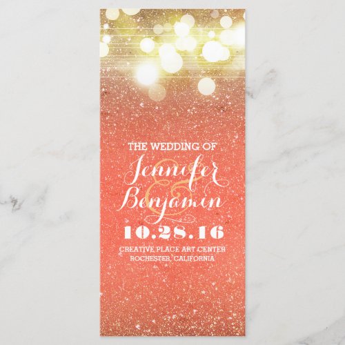 peach and gold string lights program