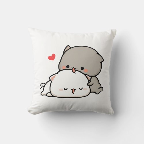 peach and goma sleep throw pillow