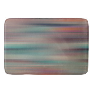 Peach and Green Bath Mat
