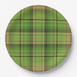 Peach and Green Plaid (botm) Paper Plates