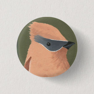 peach and grey bird button