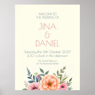 Peach and Petal Dream Poster